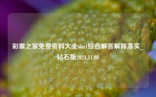 彩票之家免费资料大全6hz1综合解答解释落实_钻石版2024.11.08