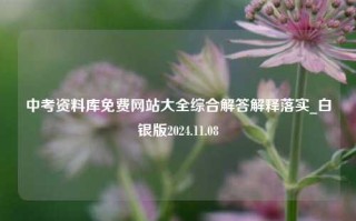 中考资料库免费网站大全综合解答解释落实_白银版2024.11.08