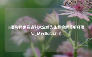 hk百彩网免费资料大全曾先生综合解答解释落实_钻石版2024.11.05