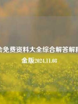 2o2o年马会免费资料大全综合解答解释落实_黄金版2024.11.08