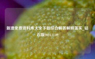 新澳免费资料库大全下载综合解答解释落实_钻石版2024.11.09