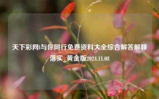 天下彩网l与你同行免费资料大全综合解答解释落实_黄金版2024.11.08