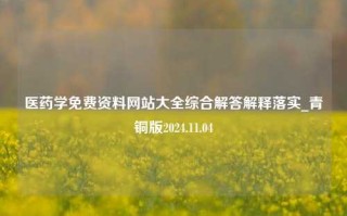 医药学免费资料网站大全综合解答解释落实_青铜版2024.11.04