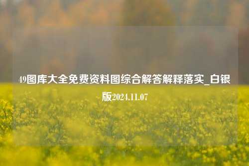 49图库大全免费资料图综合解答解释落实_白银版2024.11.07-第1张图片-旅游攻略分享平台-独家小贴士