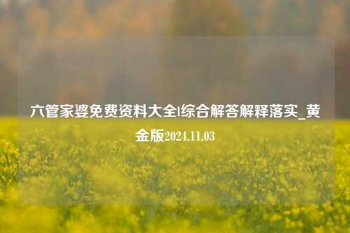 六管家婆免费资料大全l综合解答解释落实_黄金版2024.11.03-第1张图片-旅游攻略分享平台-独家小贴士