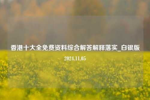 香港十大全免费资料综合解答解释落实_白银版2024.11.05-第1张图片-旅游攻略分享平台-独家小贴士