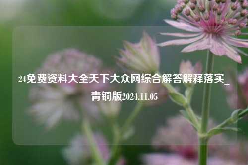 24免费资料大全天下大众网综合解答解释落实_青铜版2024.11.05-第1张图片-旅游攻略分享平台-独家小贴士