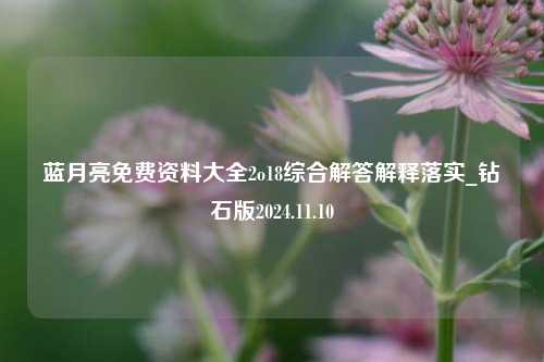 蓝月亮免费资料大全2o18综合解答解释落实_钻石版2024.11.10-第1张图片-旅游攻略分享平台-独家小贴士