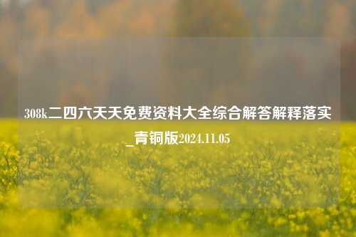 308k二四六天天免费资料大全综合解答解释落实_青铜版2024.11.05-第1张图片-旅游攻略分享平台-独家小贴士