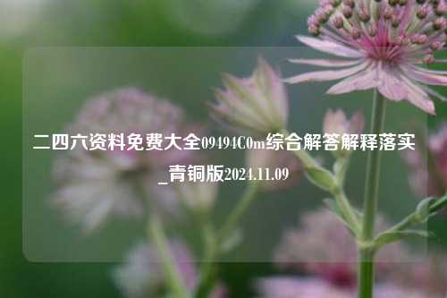 二四六资料免费大全09494C0m综合解答解释落实_青铜版2024.11.09-第1张图片-旅游攻略分享平台-独家小贴士