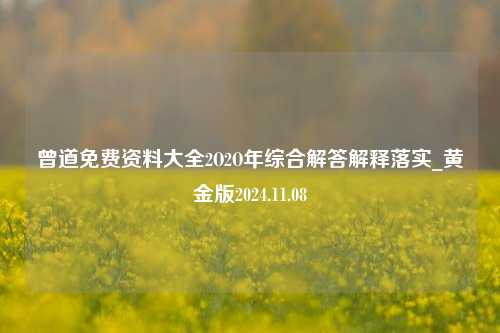 曾道免费资料大全2O2O年综合解答解释落实_黄金版2024.11.08-第1张图片-旅游攻略分享平台-独家小贴士