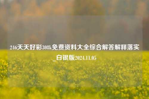 246天天好彩308k免费资料大全综合解答解释落实_白银版2024.11.05-第1张图片-旅游攻略分享平台-独家小贴士